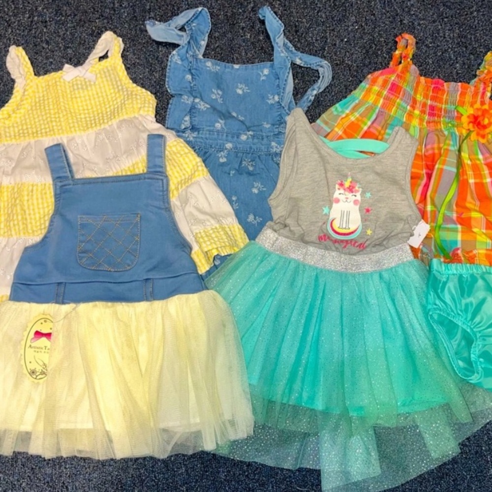 Baby Girl Dresses 12 month lot set of 5 Summer/Spring toddler sundress